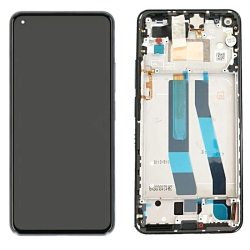 Přední kryt Xiaomi 11 Lite NE 5G Green / zelený + LCD + dotyková deska, Originál