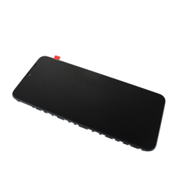 Přední kryt Xiaomi Redmi 10C Black / černý + LCD + dotyková deska, Originál - REPAS