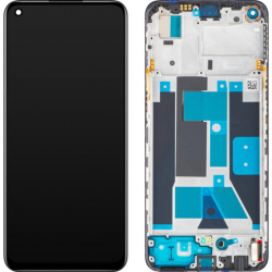 Přední kryt Realme 9 Black / černý + LCD + dotyková deska, Originál