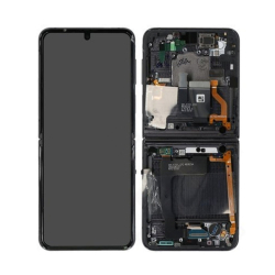 Přední kryt Samsung F721 Galaxy Z Flip4 5G Black / černý + LCD + dotyková deska, Originál