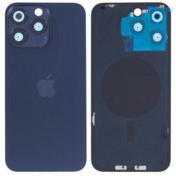 Zadní kryt Apple iPhone 15 Pro Titanium Blue / modrý + sklíčko kamery + magnet, Origin