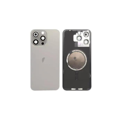 Zadní kryt Apple iPhone 15 Pro Max Titanium natural + sklíčko kamery + magnet, Origin