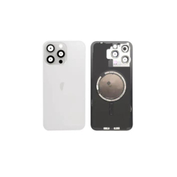 Zadní kryt Apple iPhone 15 Pro Max Titanium White / bílý + sklíčko kamery + magnet, Origi