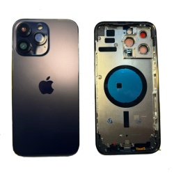 Zadní kryt Apple iPhone 14 Pro Max Dark Purple / fialový + sklíčko kamery + střed, Originá