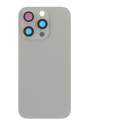Zadní kryt Apple iPhone 16 Pro Titanium natural + sklíčko kamery + magnet, Originál