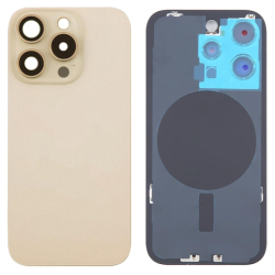 Zadní kryt Apple iPhone 16 Pro Max Titanium cream + sklíčko kamery + magnet, Origin
