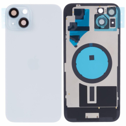 Zadní kryt Apple iPhone 15 Blue / modrý + sklíčko kamery + magnet, Originál