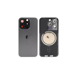 Zadní kryt Apple iPhone 15 Pro Titanium Dark / černý + sklíčko kamery + magnet, Originál