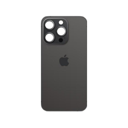 Zadní kryt Apple iPhone 15 Pro Max Titanium Dark / černý - větší otvor pro sklíčko kamery