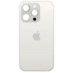 Zadní kryt Apple iPhone 15 Pro Titanium White / bílý - větší otvor pro sklíčko kamery, Ori