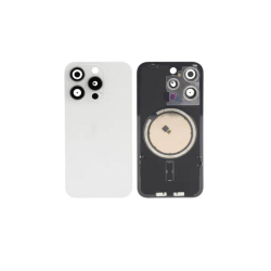 Zadní kryt Apple iPhone 15 Pro Titanium White / bílý + sklíčko kamery + magnet, Originál