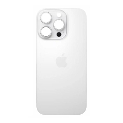 Zadní kryt Apple iPhone 16 Pro Max White / bílý - větší otvor pro sklíčko kamery, Originál