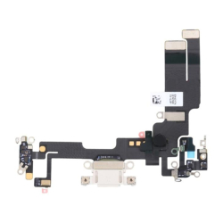 Flex kabel Apple iPhone 14 Plus + Lightning konektor Starlight Silver / stříbrný, Originál