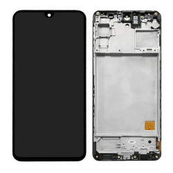Přední kryt Samsung M317 Galaxy M31S Black / černý + LCD + dotyková deska, Originál