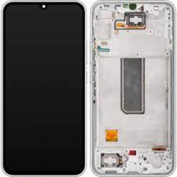 Přední kryt Samsung A346 Galaxy A34 Awesome silver + LCD + dotyková deska, Originál