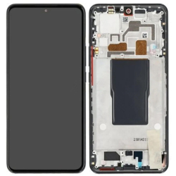 Přední kryt Xiaomi 12T, 12T Pro Black / černý + LCD + dotyková deska, Originál