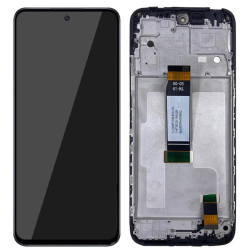Přední kryt Xiaomi Redmi 12 4G, Redmi 12 5G Black / černý + LCD + dotyková deska, Originál