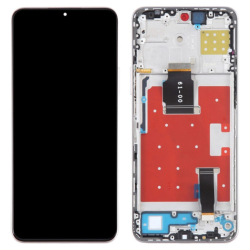 Přední kryt Huawei Honor X8a, Honor 90 Lite Silver / stříbrný + LCD + dotyková deska, Orig