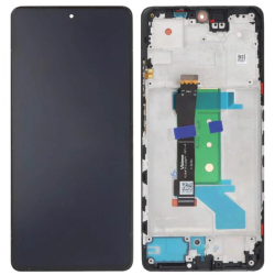 Přední kryt Xiaomi Redmi Note 12 Pro+ 5G Black / černý + LCD + dotyková deska, Originál