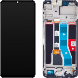 Přední kryt Realme C51 Black / černý + LCD + dotyková deska, Originál