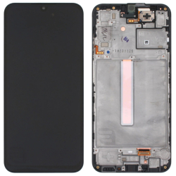 Přední kryt Samsung A256 Galaxy A25 5G Black / černý + LCD + dotyková deska, Originál