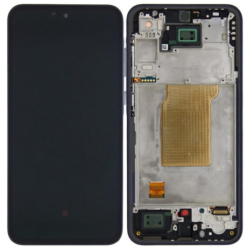 Přední kryt Samsung A356 Galaxy A35 5G Black / černý + LCD + dotyková deska, Originál
