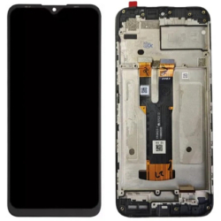 Přední kryt Nokia C32 Black / černý + LCD + dotyková deska, Originál