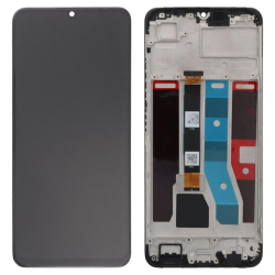 Přední kryt Realme C53 Black / černý + LCD + dotyková deska, Originál