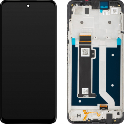 Přední kryt Motorola Moto G34 Black / černý + LCD + dotyková deska, Originál