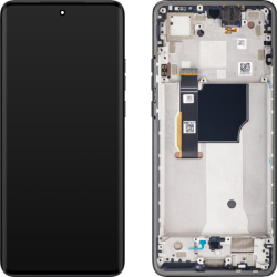 Přední kryt Motorola Edge 40 Neo Beauty Black / černý + LCD + dotyková deska, Originál