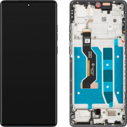 Přední kryt Motorola Moto G85 Gray / šedý + LCD + dotyková deska, Originál