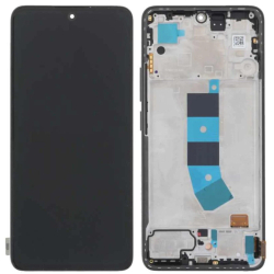 Přední kryt Xiaomi Redmi Note 13 4G Black / černý + LCD + dotyková deska, Originál