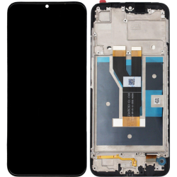 Přední kryt Realme C61 Black / černý + LCD + dotyková deska, Originál