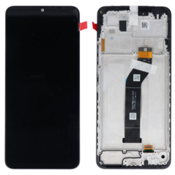 Přední kryt Xiaomi Redmi 13C 4G, 13C 5G, Poco C65 Black / černý + LCD + dotyk, Originál