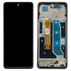 Přední kryt Realme C67 4G Black / černý + LCD + dotyková deska, Originál