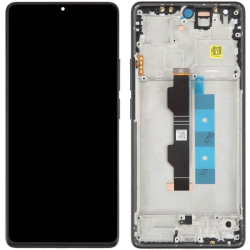 Přední kryt Xiaomi Redmi Note 13 Pro 4G, Poco M6 Pro 4G Black + LCD + dotyková deska, Orig