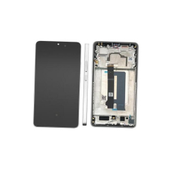 Přední kryt Xiaomi Poco X6 Pro Silver / stříbrný + LCD + dotyková deska, Originál