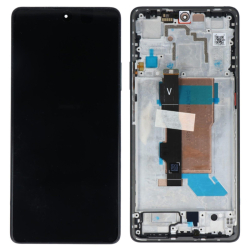 Přední kryt Xiaomi Poco F5, Redmi Note 12 Turbo Black / černý + LCD + dotyk, Originál