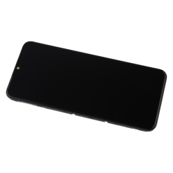 Přední kryt Realme Narzo 30A Black / černý + LCD + dotyková deska, Originál
