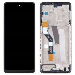 Přední kryt Motorola Moto G51 5G Black / černý + LCD + dotyková deska, Originál