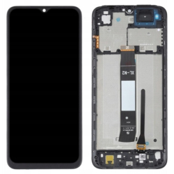 Přední kryt Xiaomi Redmi A2, Redmi A2+ Black / černý + LCD + dotyková deska, Originál