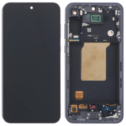 Přední kryt Samsung A556 Galaxy A55 5G Black / černý + LCD + dotyková deska, Originál