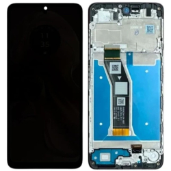 Přední kryt Motorola Moto G04 Black / černý + LCD + dotyková deska, Originál