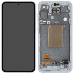 Přední kryt Samsung A556 Galaxy A55 5G Blue / modrý + LCD + dotyková deska, Originál
