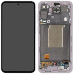 Přední kryt Samsung A556 Galaxy A55 5G Lavender / fialový + LCD + dotyková deska, Originál
