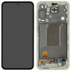 Přední kryt Samsung A556 Galaxy A55 5G Yellow / žlutý + LCD + dotyková deska, Originál