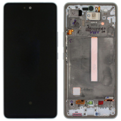 Přední kryt Samsung A536 Galaxy A53 5G Black / černý + LCD + dotyková deska, Originál