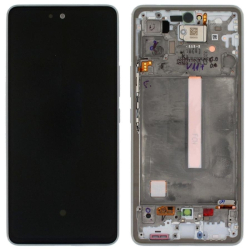 Přední kryt Samsung A536 Galaxy A53 5G White / bílý + LCD + dotyková deska, Originál