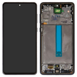 Přední kryt Samsung A736 Galaxy A73 5G Black / černý + LCD + dotyková deska, Originál
