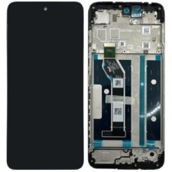Přední kryt Motorola Moto G15, Moto G15 Power Black / černý + LCD + dotyk, Originál